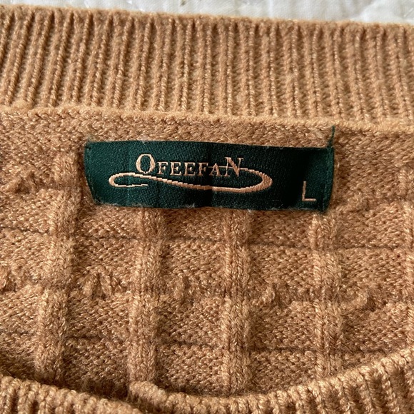 OfeefaN Amazon Waffle Knit Cardigan Old Money Minimalist Parisian Chic Size L - Picture 3 of 11